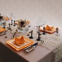 black-orange-colors-thanksgiving-halloween-table-decoration-ideas black orange colors thanksgiving halloween table decoration ideas 12 Ideas to Decorate your Table for Halloween