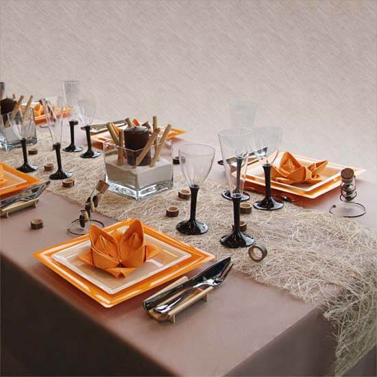 black orange colors thanksgiving halloween table decoration ideas 12 Ideas to Decorate your Table for Halloween