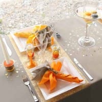 gray-orange-colors-table-decoration-ideas-fall-decorating gray orange colors table decoration ideas fall decorating 12 Ideas to Decorate your Table for Halloween