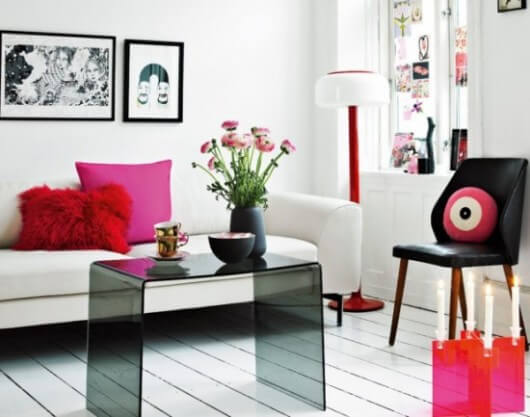 modern pink apartment interior decor 530x417 The Psychology of Color for Interior Design