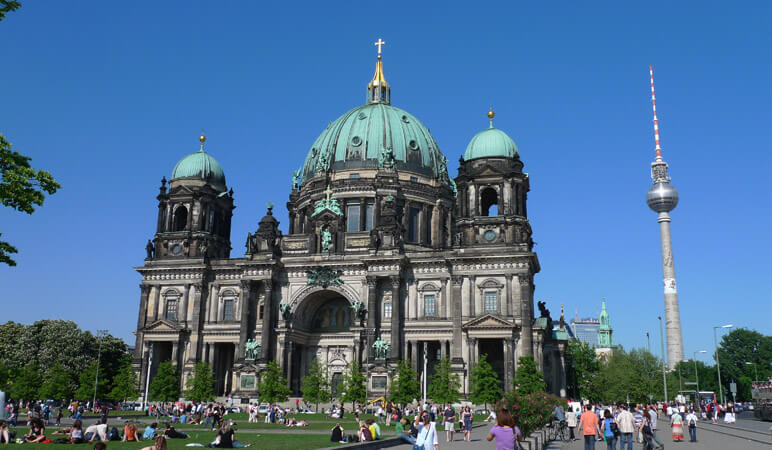berliner dom an tv tower 100 Most Famous Landmarks Around the World