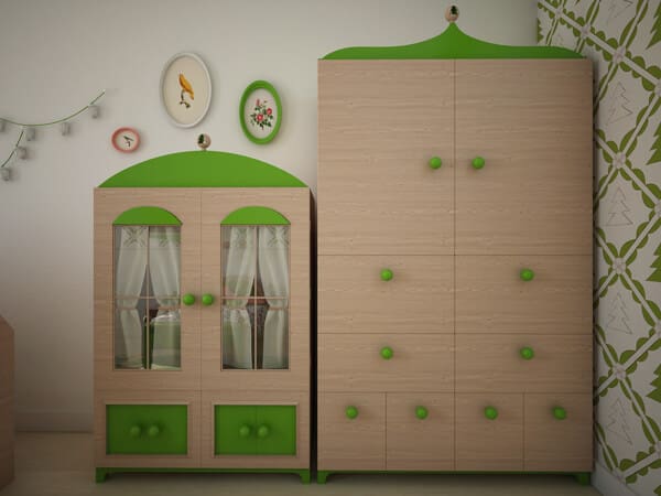 Two-appealing-wardrobes-for-children-bedroom