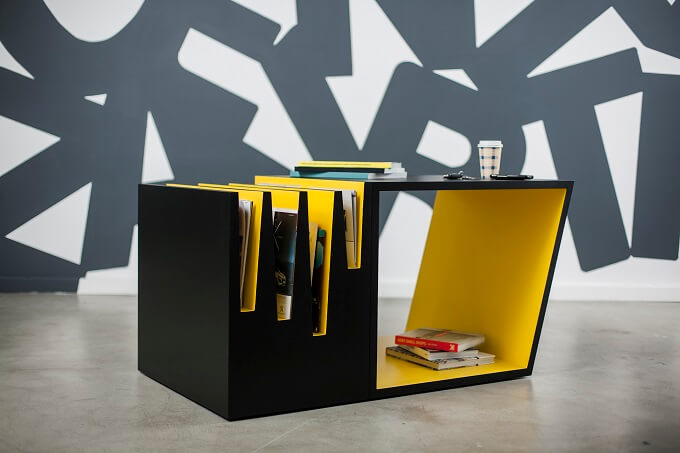 Blac and yellow table