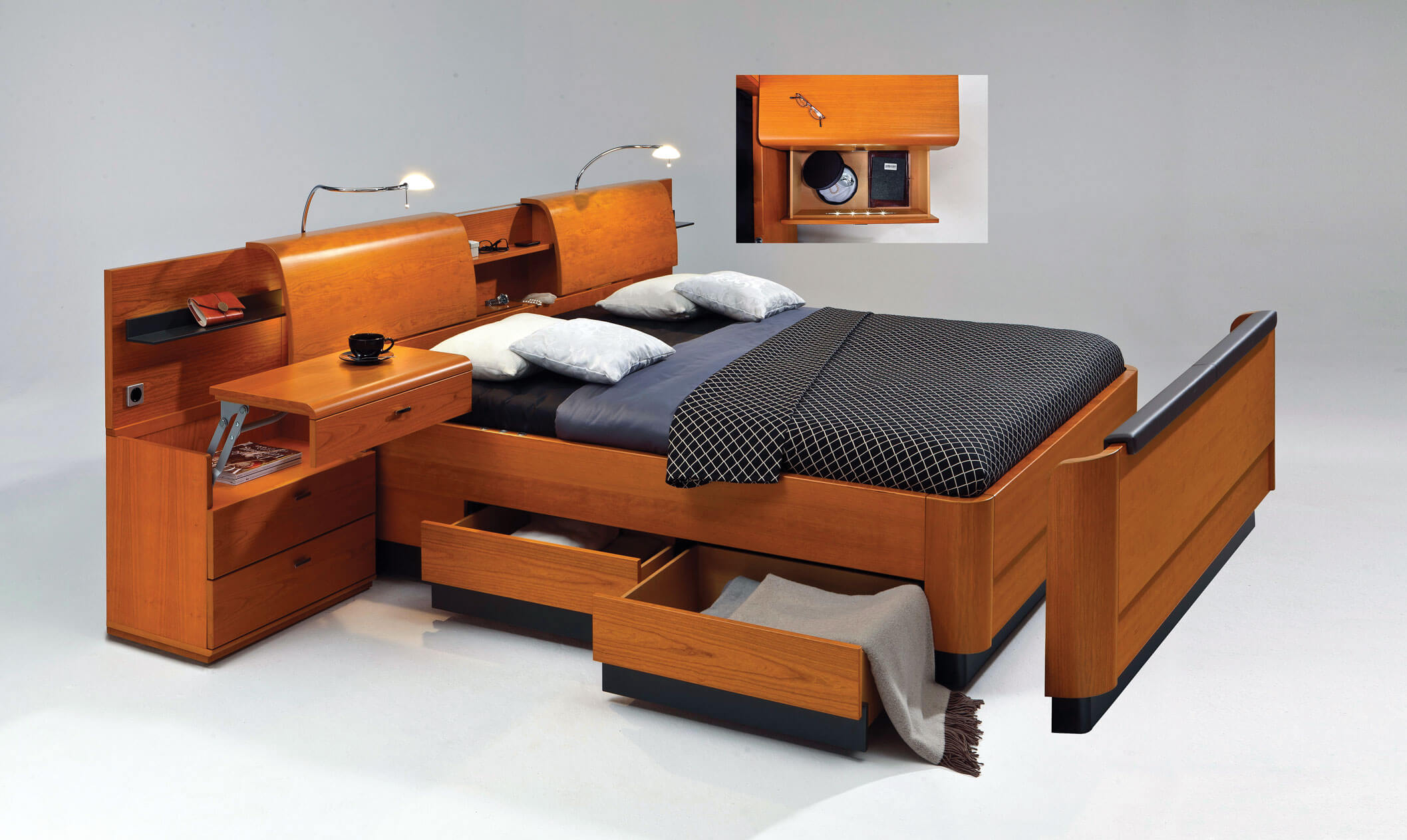 multifunctional wood sofa bed