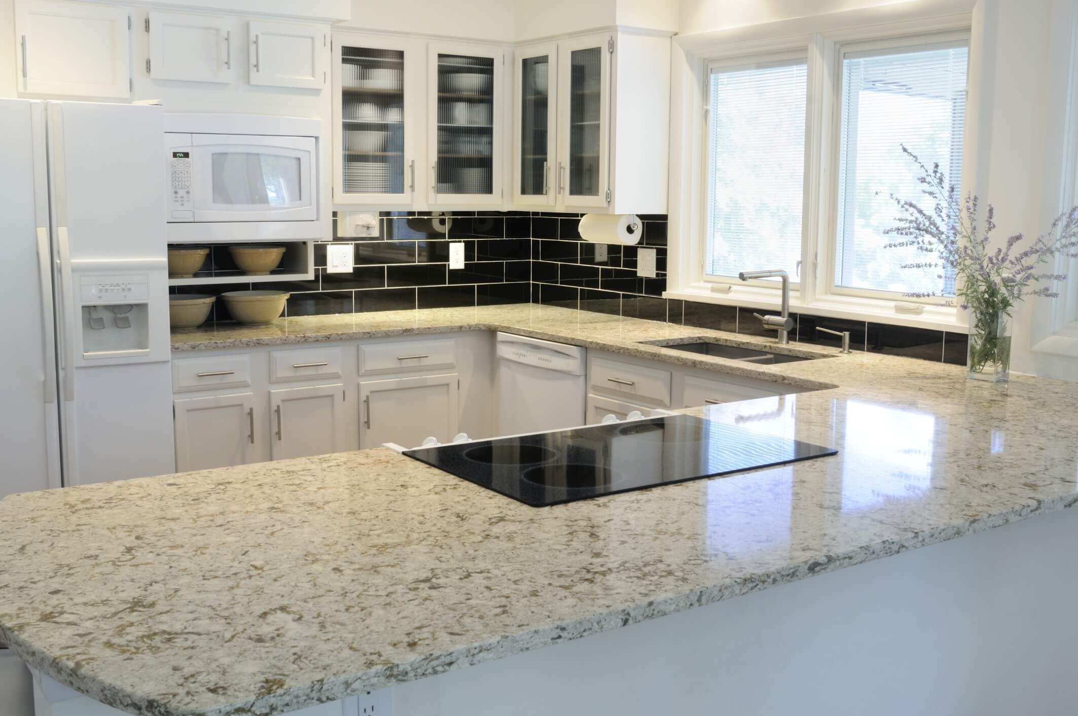 granite kitchen counter tops with sink