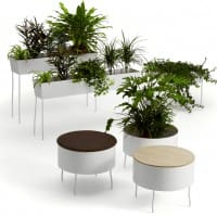 Office life- with chic furniture splendid integrated plants