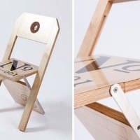 Folding Chair Displaying an Attractive Label Design