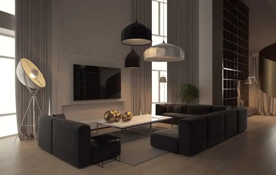 Classical and Baroque Details in a Modern Penthouse in Kiev