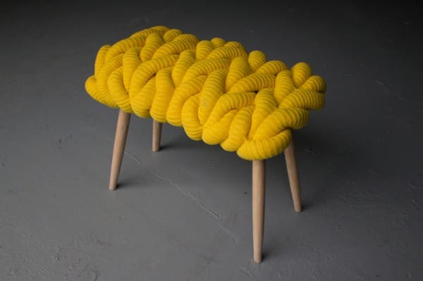 yellow-knitted-stool-by-Claire-Anne-OBrien