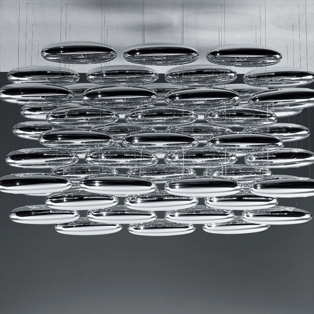 Metallic-grey-Suspension-light-with-modern-design-by-Ross-Lovegrove