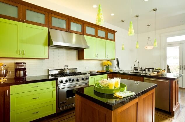 Green-lime-kitchen-cabinetry