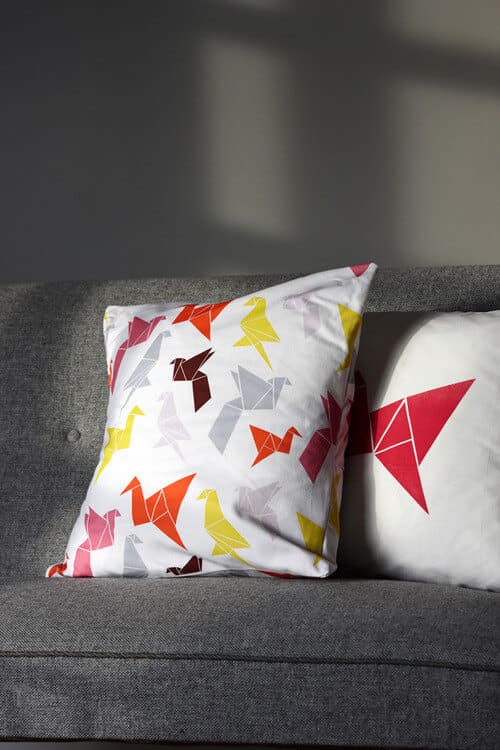 Origami-patterned-pillows