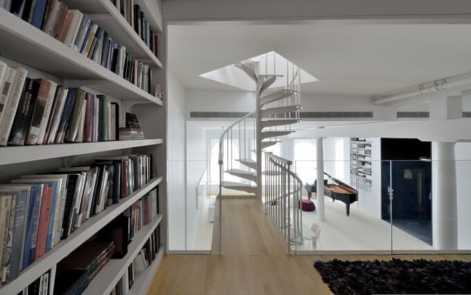 White-spiral-staircase
