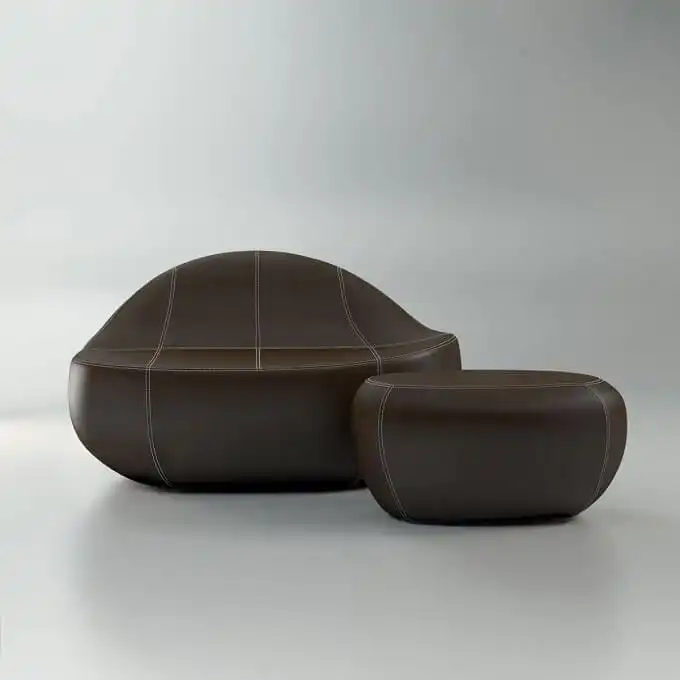 Comfortable Lounge Chair with Asymmetrical Design
