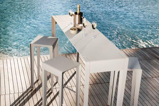 White-outdoor-table