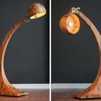 Wooden Floor Lamp with Unique Design from ABADOC