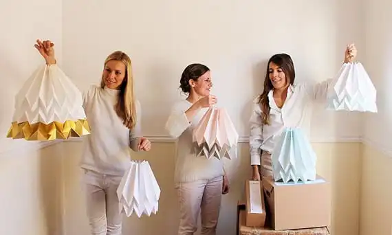 Handmade Origami Pendant Light by blaanc