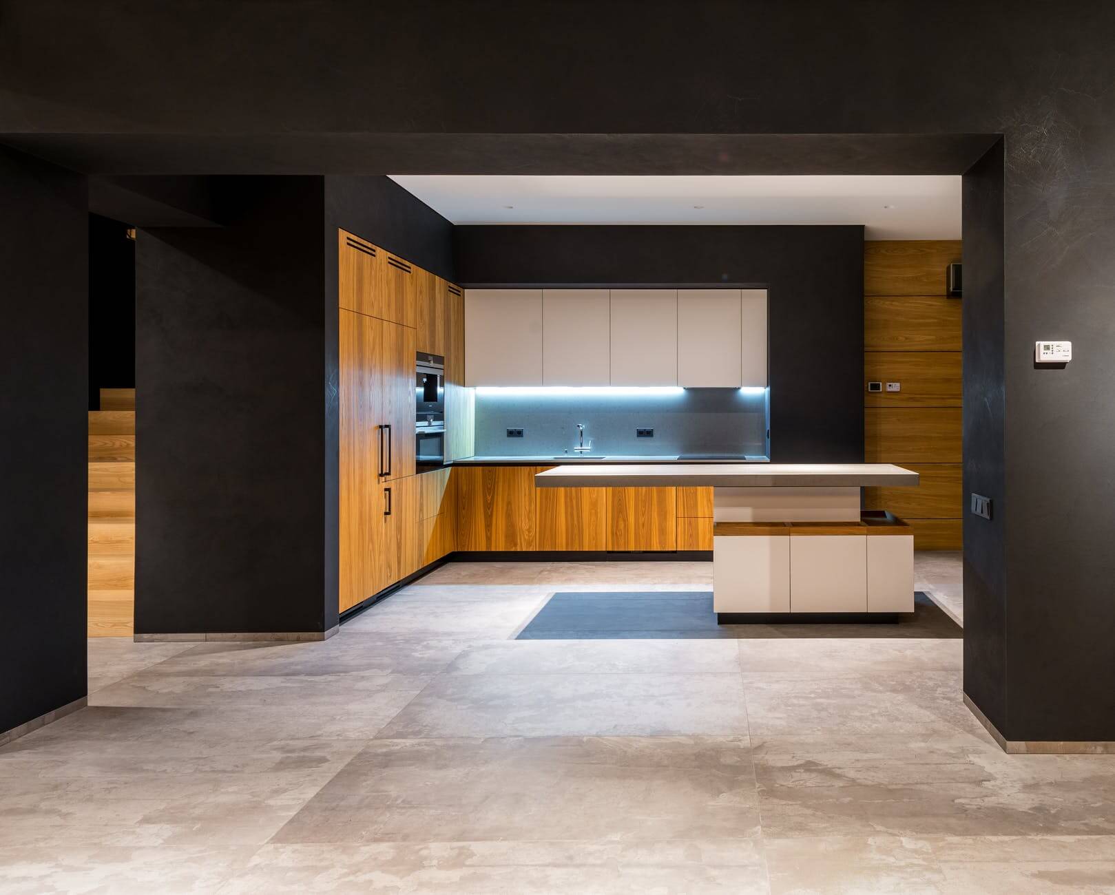 simple interior of contemporary multistory apartment