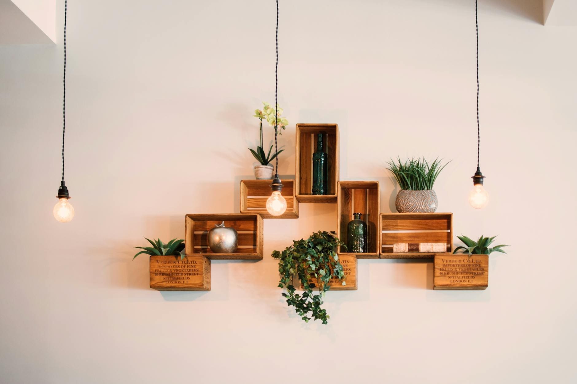 https://www.pexels.com/photo/crates-mounted-on-wall-1090638/
