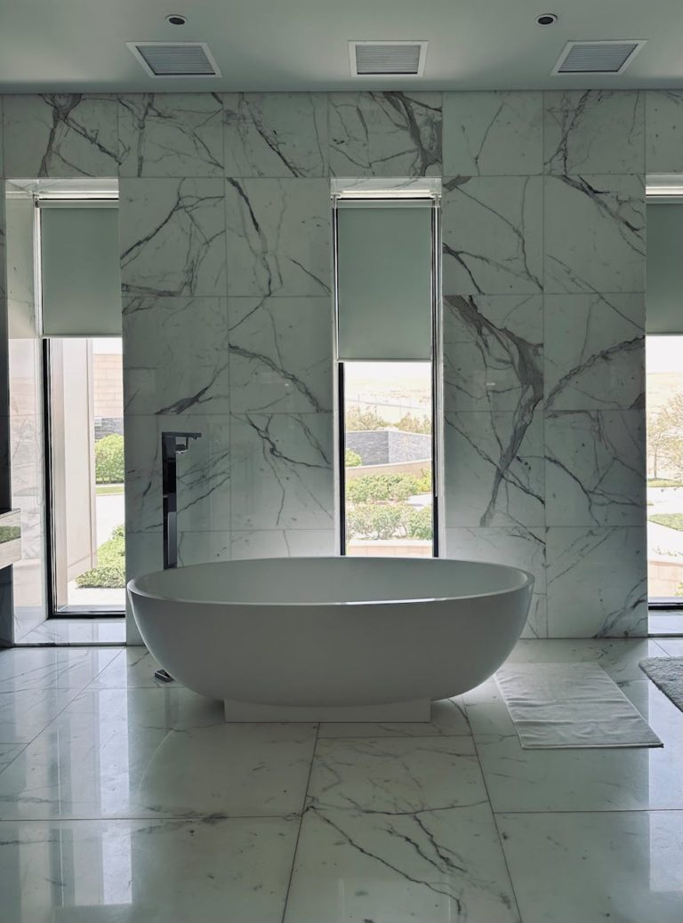 luxurious modern marble bathroom interior design
