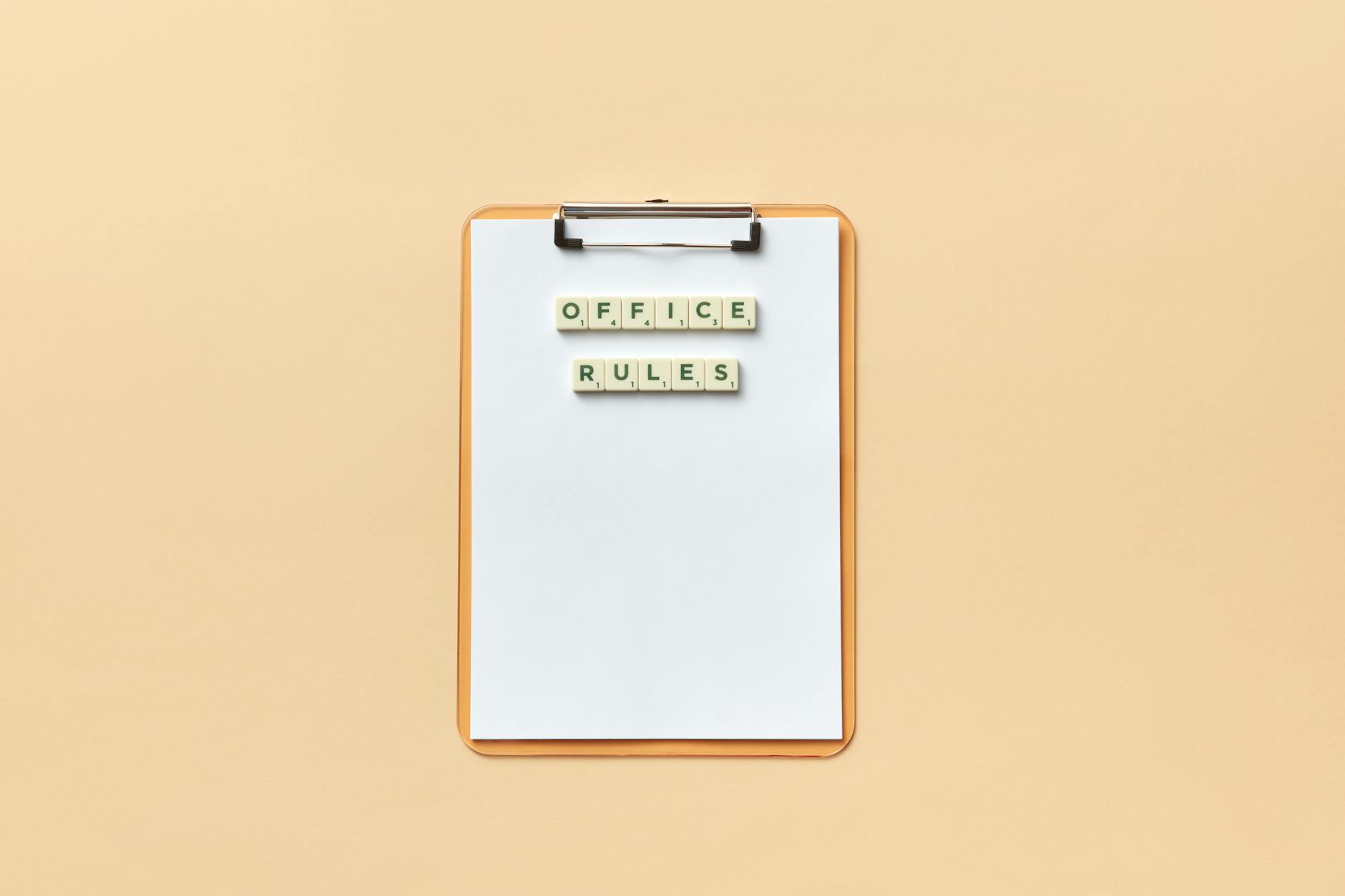 scrabble pieces on a clipboard