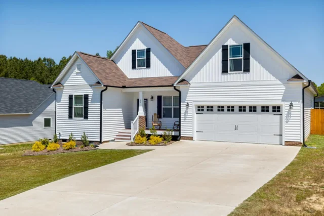 a house with a garage