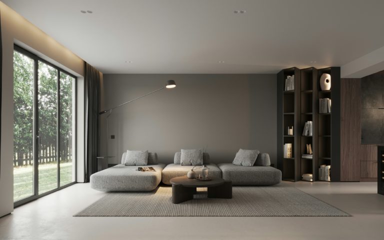 modern living room minimal interior