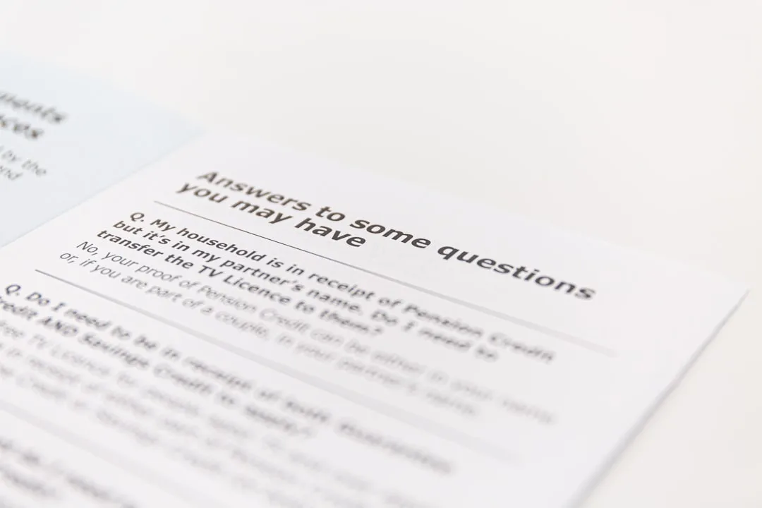 FAQ document showing answers to common questions about Pension Credit and TV Licence