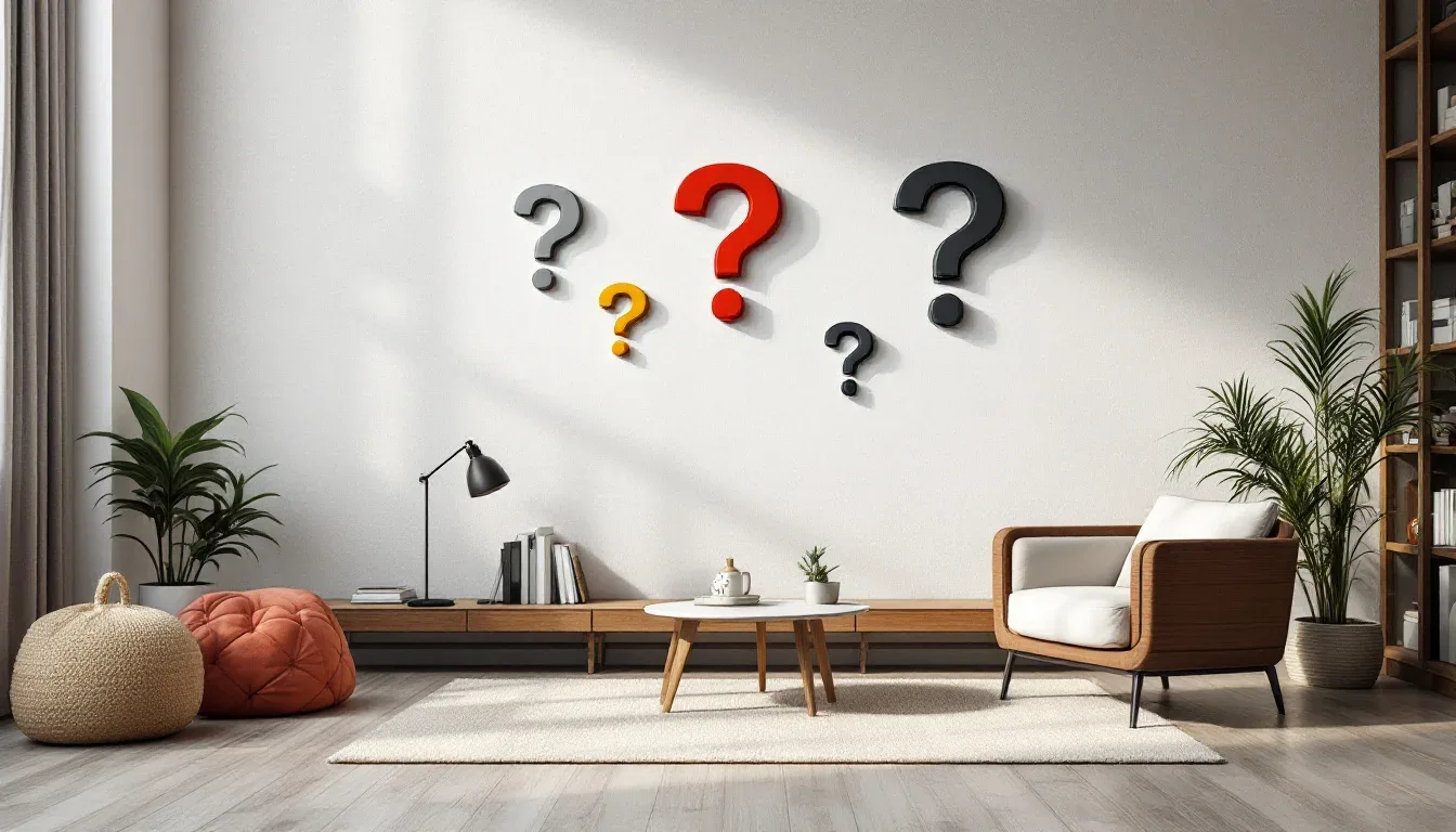 Modern living room corner with chair, bookshelf, and plants showing how to zone a home office without a dedicated room