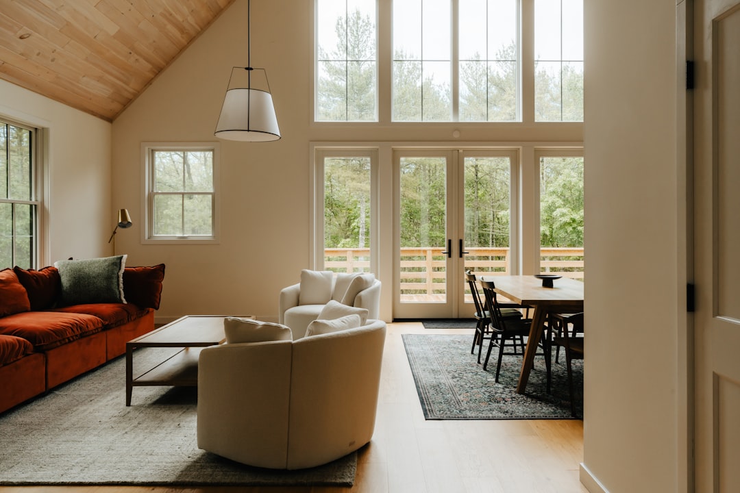 Luxury mountain home interior living space